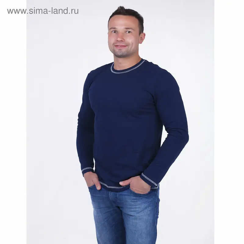 Фуфайка мужская, цвет синий, размер 54