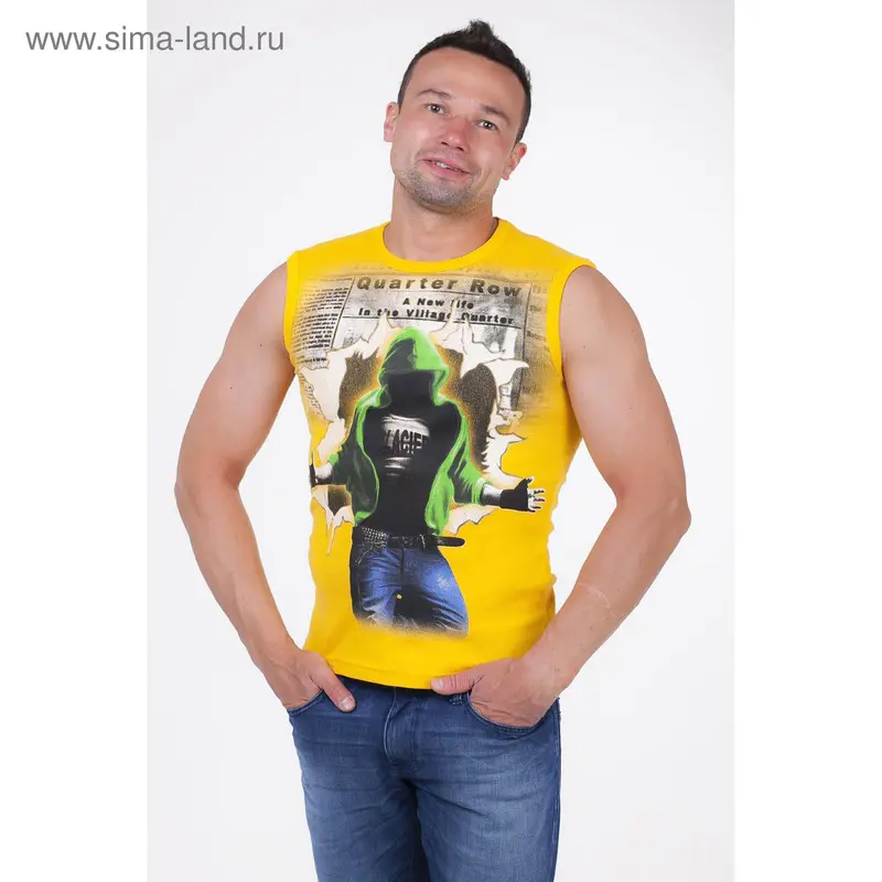 Майка мужская арт.0351, цвет жёлтый, р-р XL