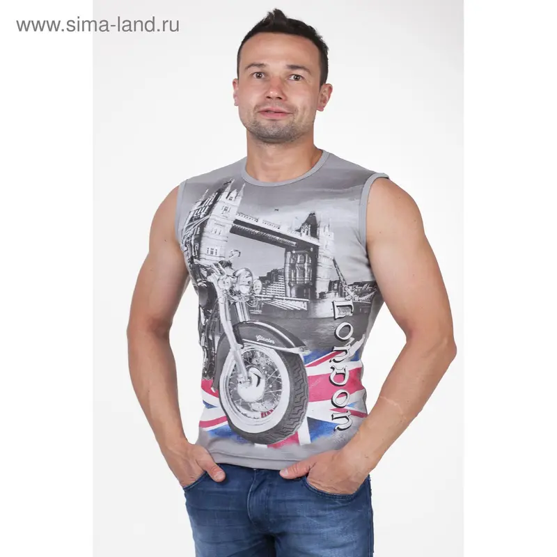 Майка мужская арт.0371, цвет серый, р-р L