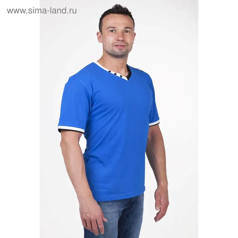 Футболка мужская арт.401, цвет василёк, р-р L