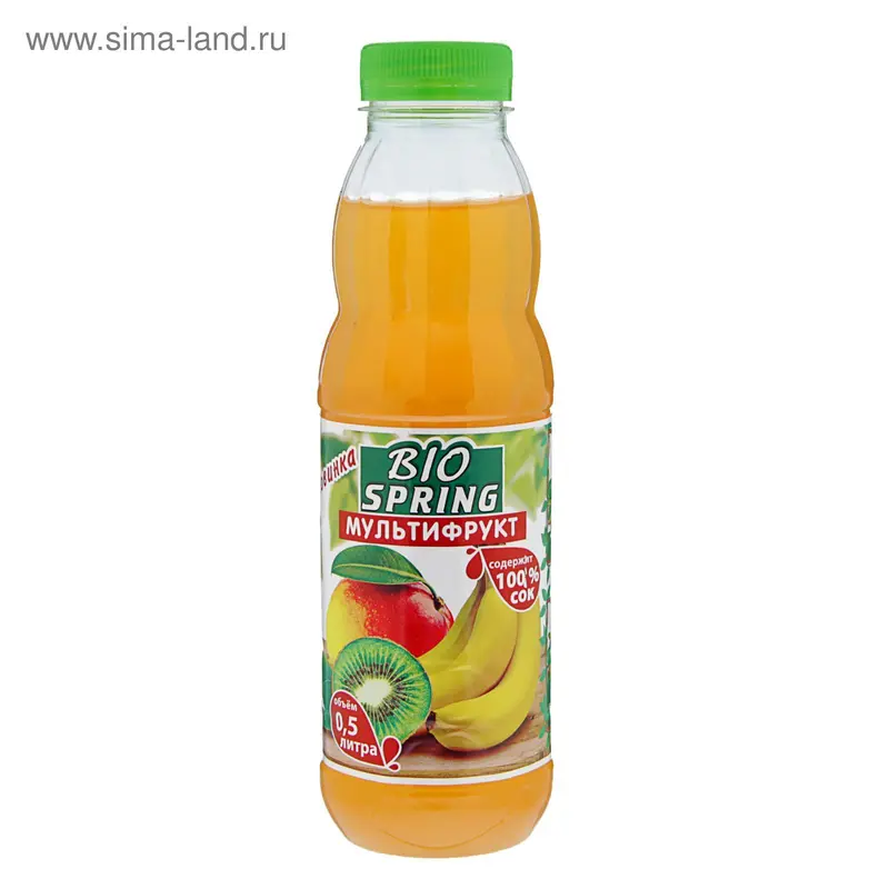 Напиток сокосодержащий BIO SPRING Мультифрукт, 0,5 л