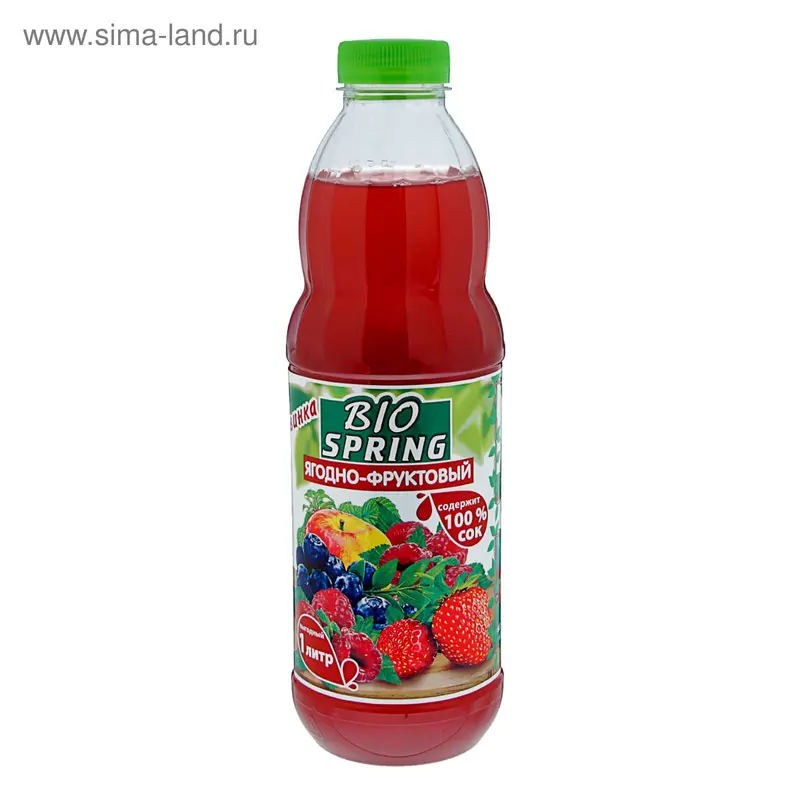 Напиток сокосодержащий BIO SPRING Ягодно-фруктовый микс, 1 л