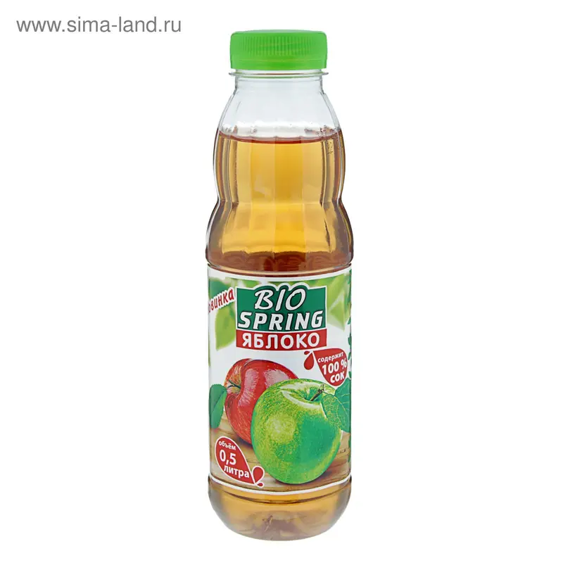 Напиток сокосодержащий BIO SPRING Яблоко, 0,5 л