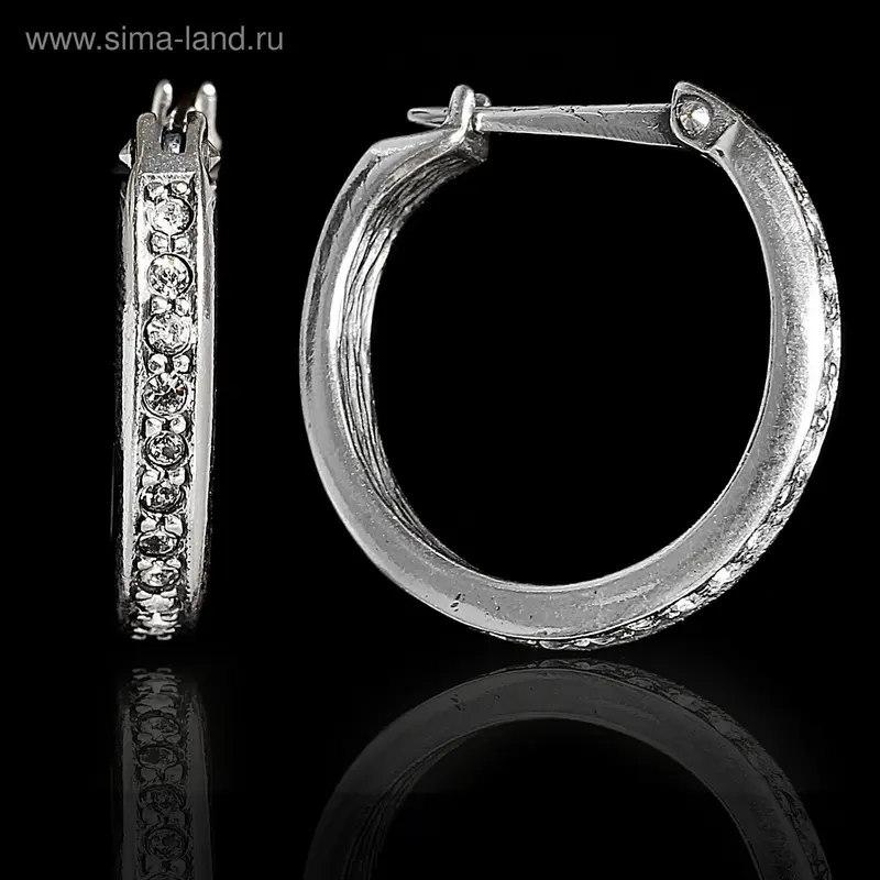 Серьги «Марианна», цвет белый в чернёном серебре