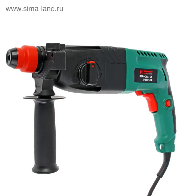 Перфоратор Hammer Flex PRT650A, 650 Вт, SDS+ 24 мм, 0-1000 об/мин, 2.2 кДж, 3 режима, кейс