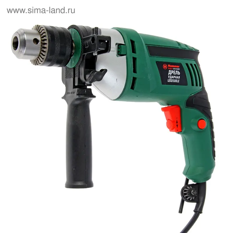 Дрель ударная Hammer Flex UDD500LE, 500 Вт, 13 мм, 0-3000 об/мин, реверс