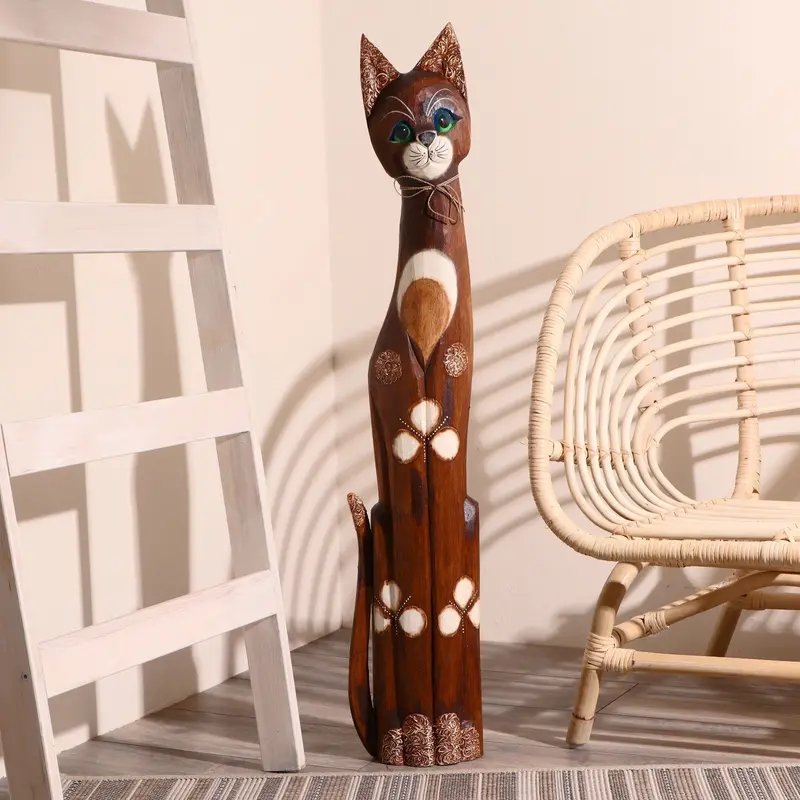 Сувенир «Кошка», 100×17×7 см, дерево