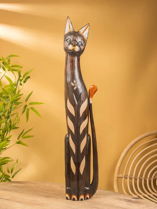 Сувенир «Кошка», 100 см, дерево, МИКС
