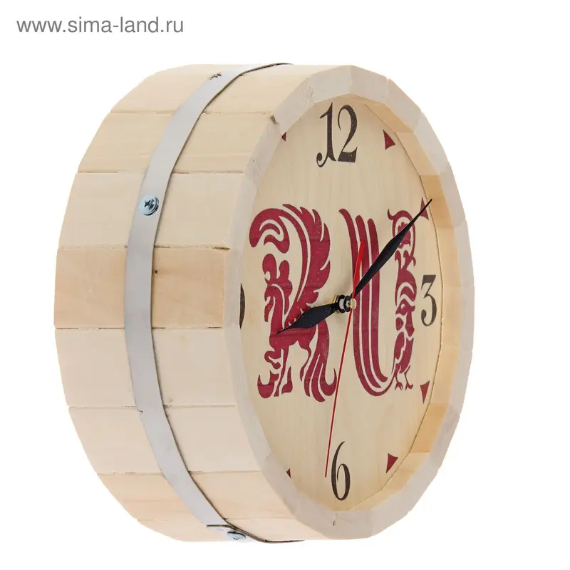 Часы банные бочонок "RU"