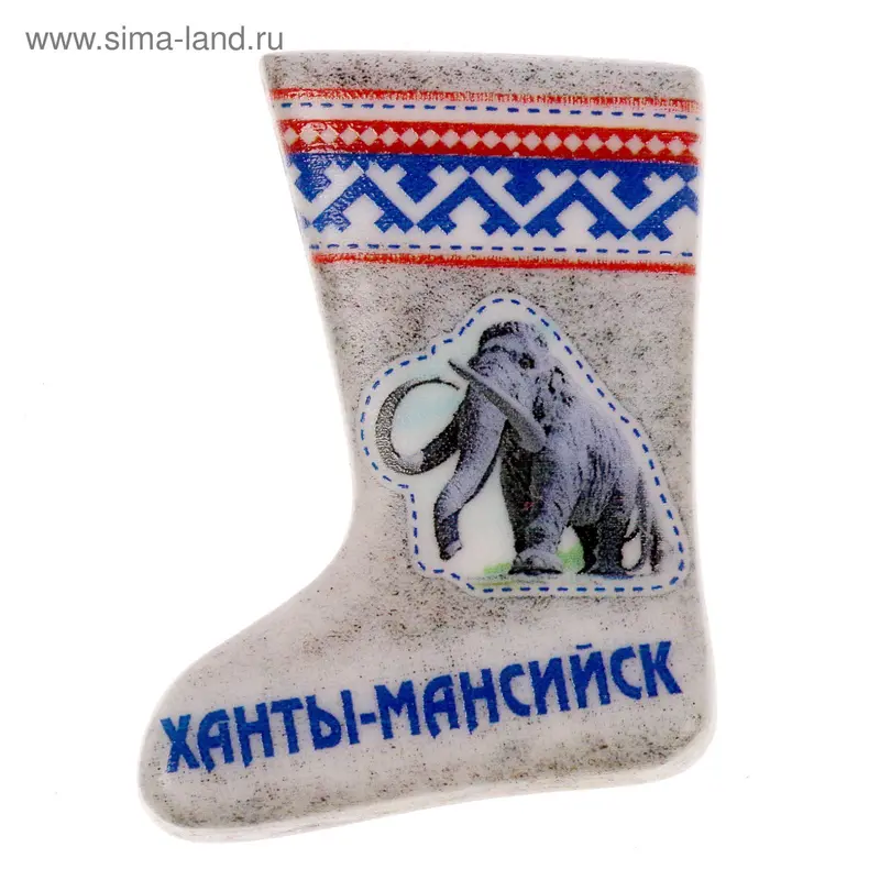 Магнит в форме валенка "Ханты-Мансийск"
