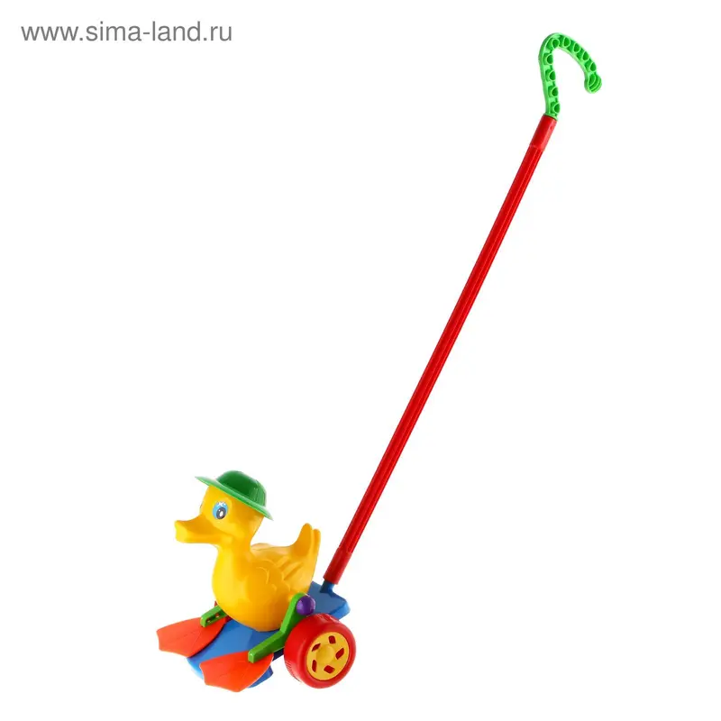 Каталка Утёнок "Оскар"с ластами, МИКС