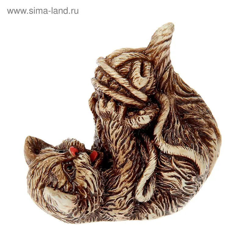 Сувенир "Кошка с клубком" 7,7х4,5х7,5 см