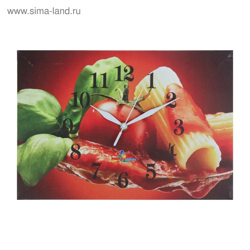 Часы настенные прямоугольные "Паста", 25х35 см