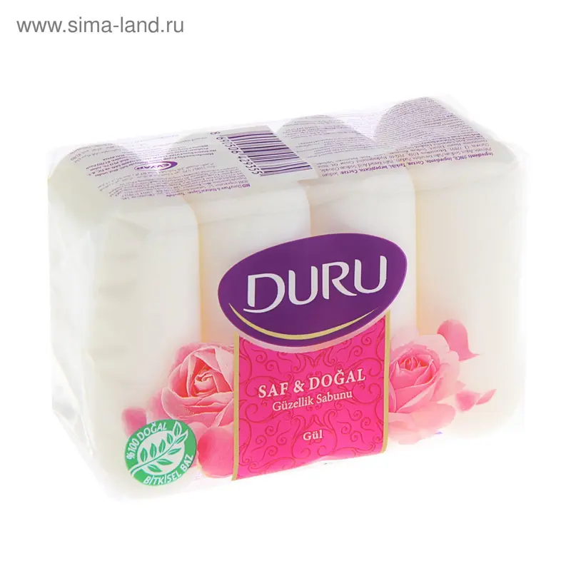 Мыло DURU Pure&Natural Наслаждение, экопак 4 *85 г