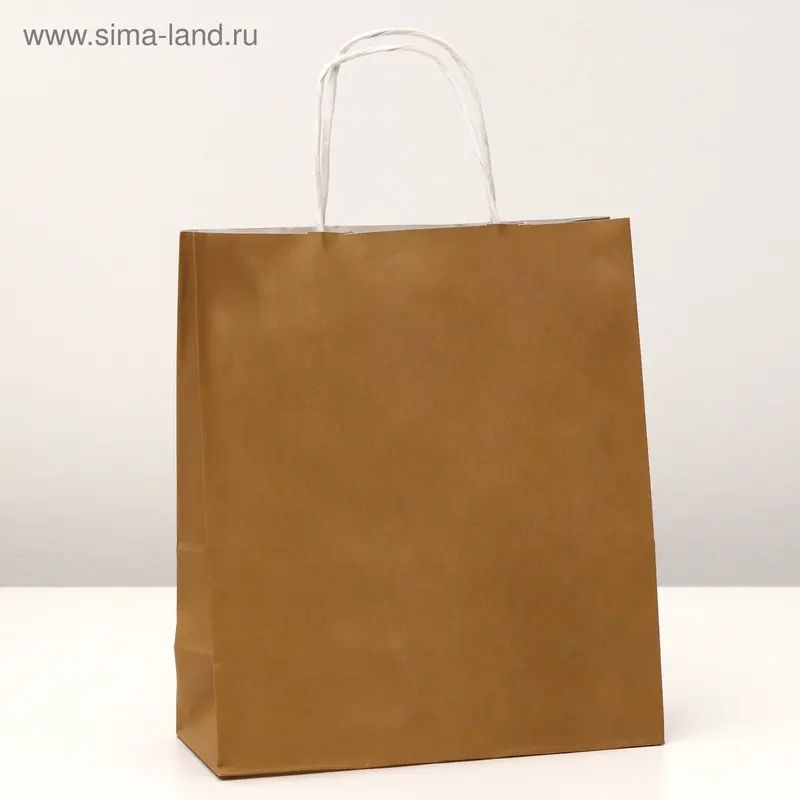 Пакет крафт "Радуга" капучино, 25 х 11 х 29 см
