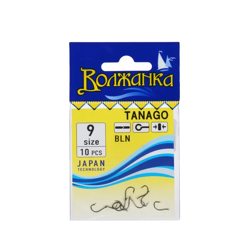 Крючки «Волжанка», серия Tanago, № 9, 10 шт