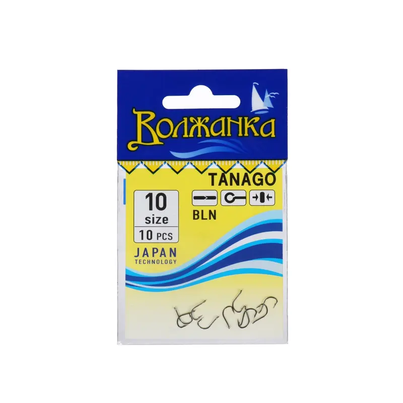 Крючки "Волжанка", серия Tanago, № 10, 10 шт