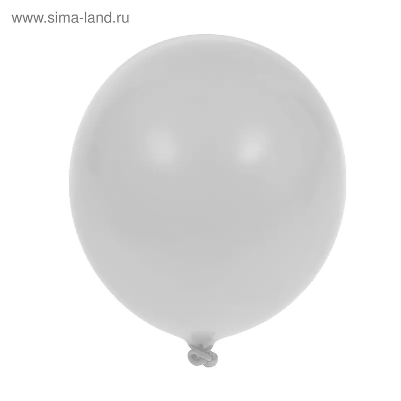 Шар латексный 14", металл, набор 100 шт., цвет белый