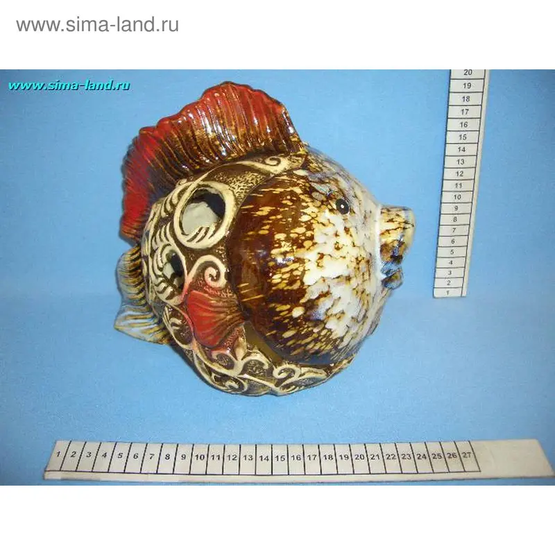 подсвечник рыба бол резная 62326 (бокс 8 шт)