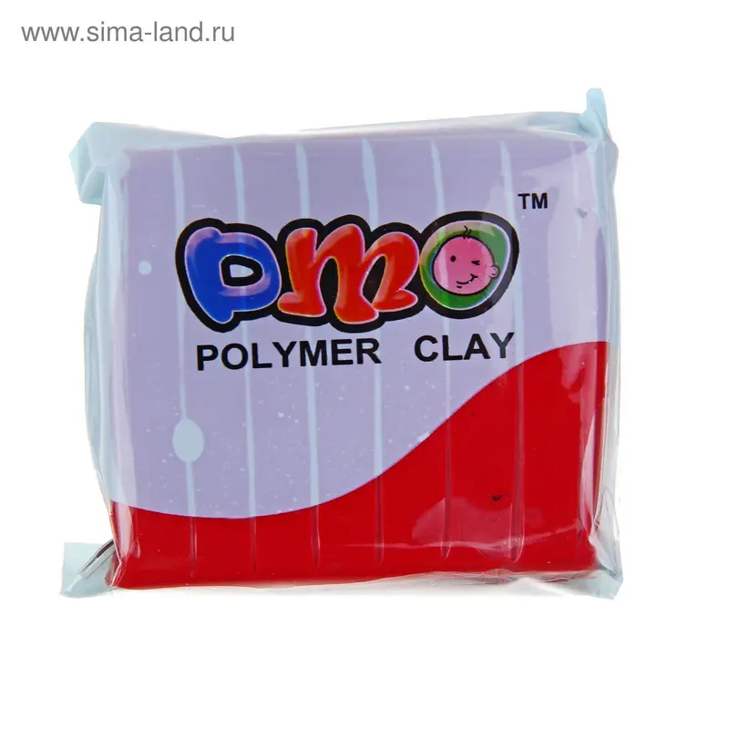 Полимерная глина 50гр "PMO" Малиново-красный SH-39