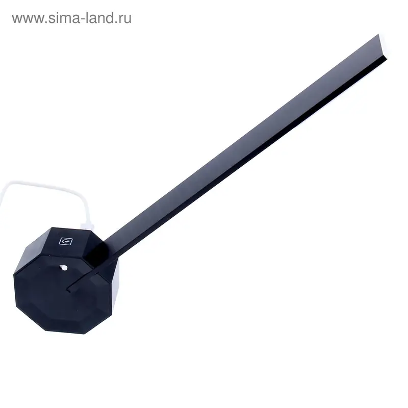 Лампа настольная "Графика" 12 диодов usb-провод сенсор черная 38х8,5х4 см