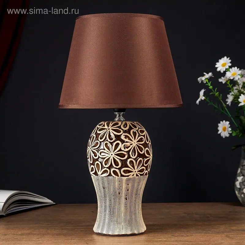Лампа настольная "Незабудки" 220V Е14 39х25х25 см
