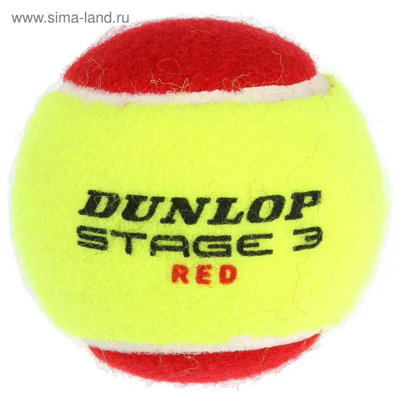 Мяч теннисный Dunlop Stage 3 red 12B, фетр