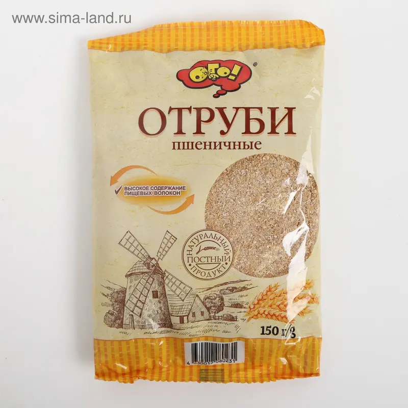 Отруби "ОГО!" "Пшеничные" рассыпчатые, 150 г