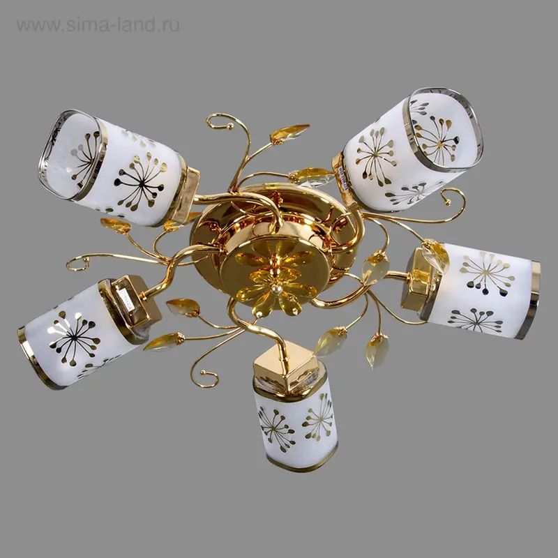 Люстра "Ветер перемен" 5 рожков МИКС (ДС 220V 40W E27) d=45 см h=20 см