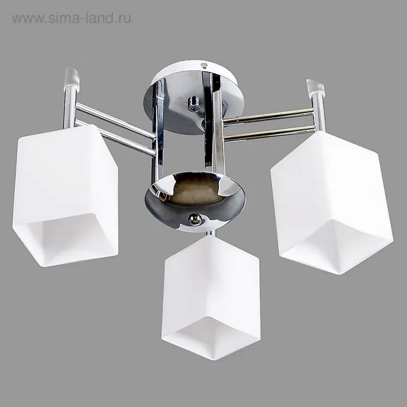 Люстра еврокаркас "Квадрат" 3 рожка (220V 40W E27)
