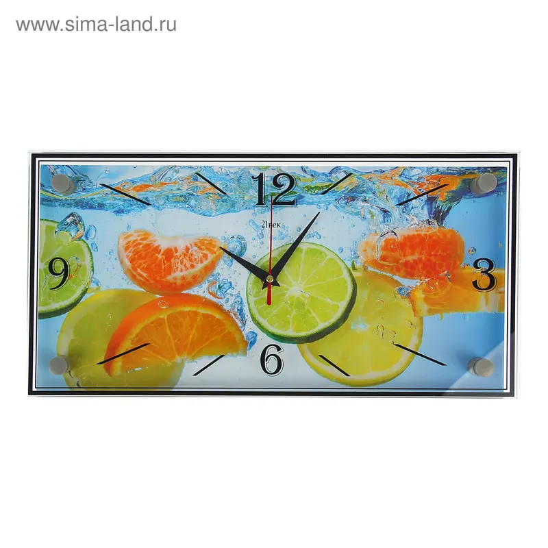 Часы настенные, серия: Кухня, "Цитрусы", 19х39 см