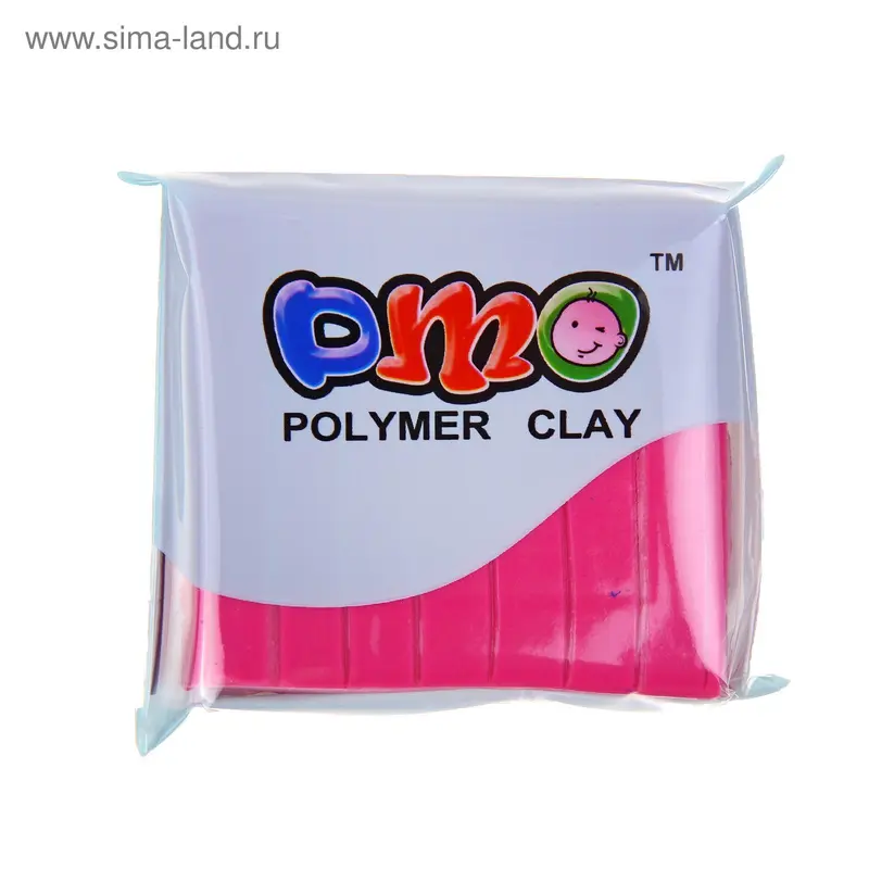 Полимерная глина 50гр "PMO" Ярко-розовый SH-50