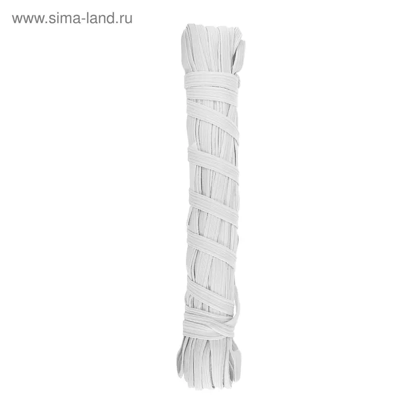 Тесьма эластичная 8мм, 10±1м, цвет белый