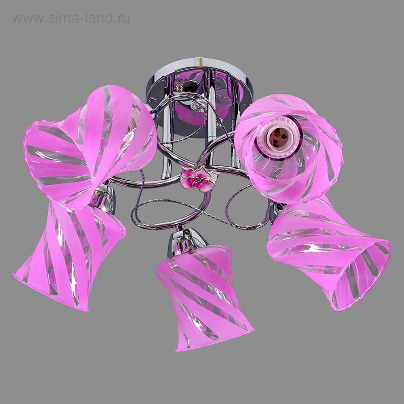 Люстра "Вихрь" 5 рожков МИКС (220V 15W E27) d=55 см h=30 см