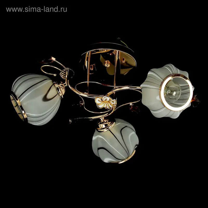 Люстра "Лира" 3 рожка МИКС (220V 40W E27) d=40 см h=20 см