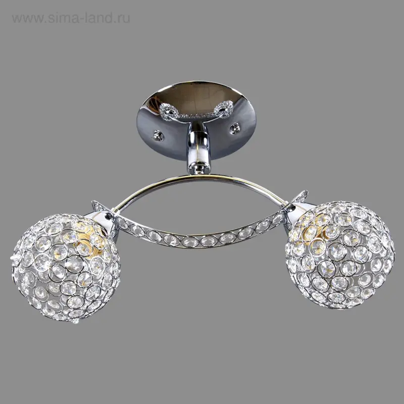 Люстра "Хрустальная чаша" 2 рожка МИКС (ДШ 220V 40W E27)