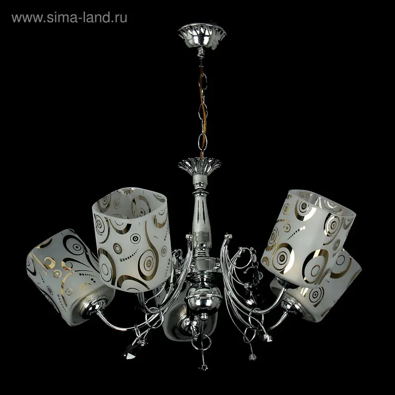Люстра "Андромеда" 5 рожков МИКС (220V 40W E27) d=60 см h=30 см