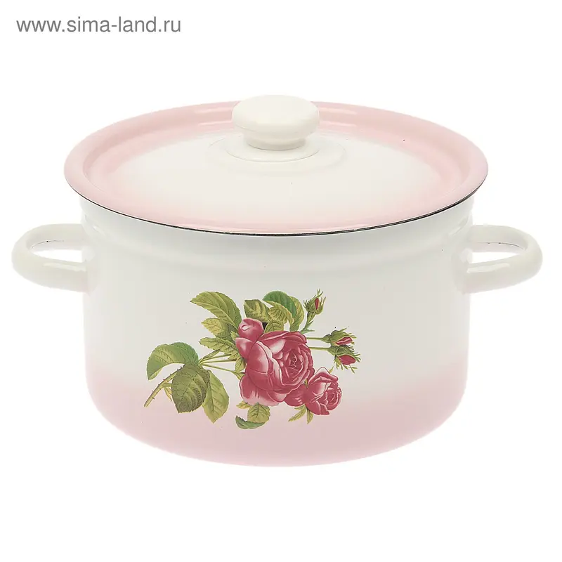 Кастрюля цилиндрическая 4,5 л "Роза Кавказа"