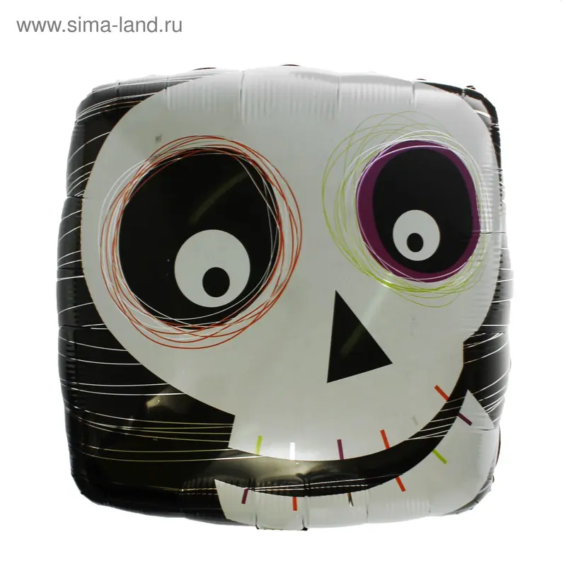 Шар фольгированный 18" "Хэллоуин. Череп"