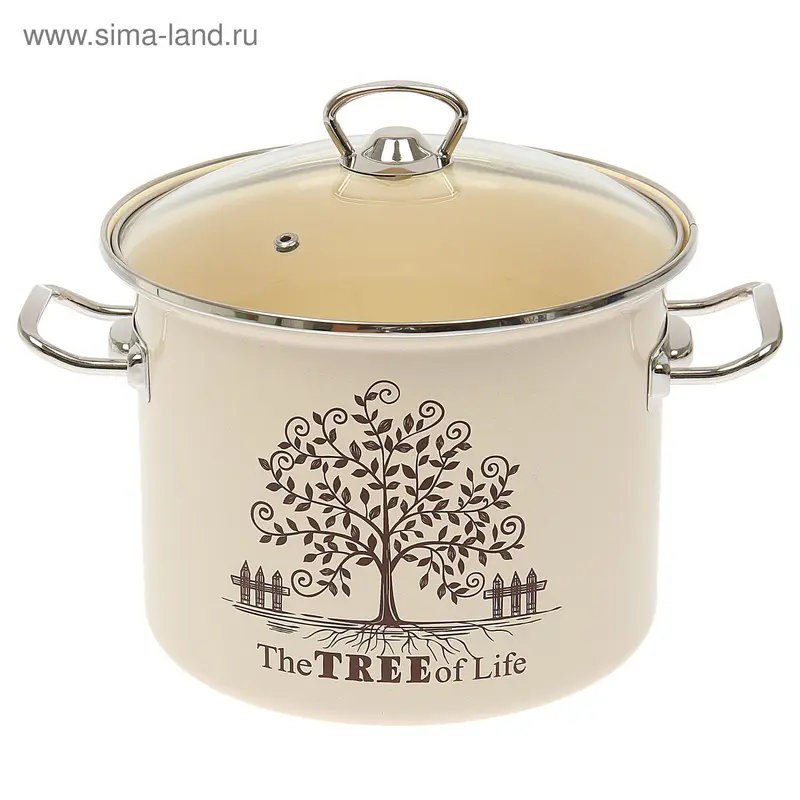 Кастрюля 5,5 л Tree, стеклянная крышка