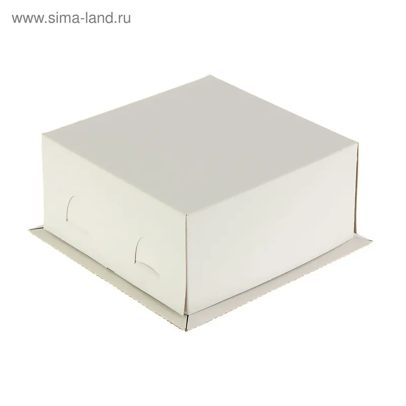 Кондитерская упаковка, короб белый 21 х 21 х 10 см