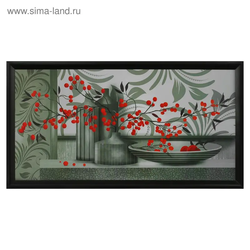 Картина "Калина" 57*107 см рамка микс