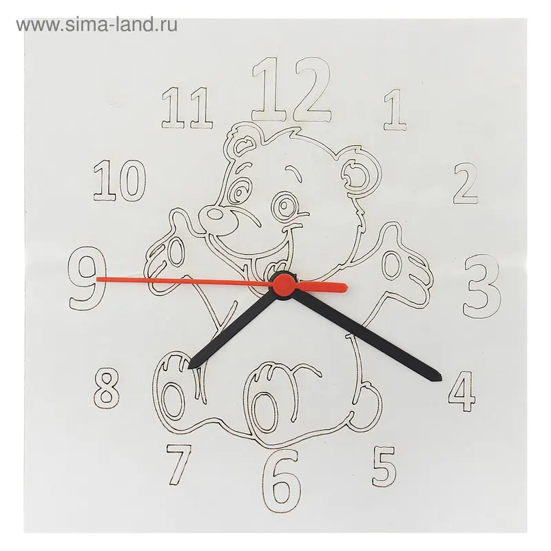 Песочные часы "Мишка": механизм, 3 стрелки, крючок