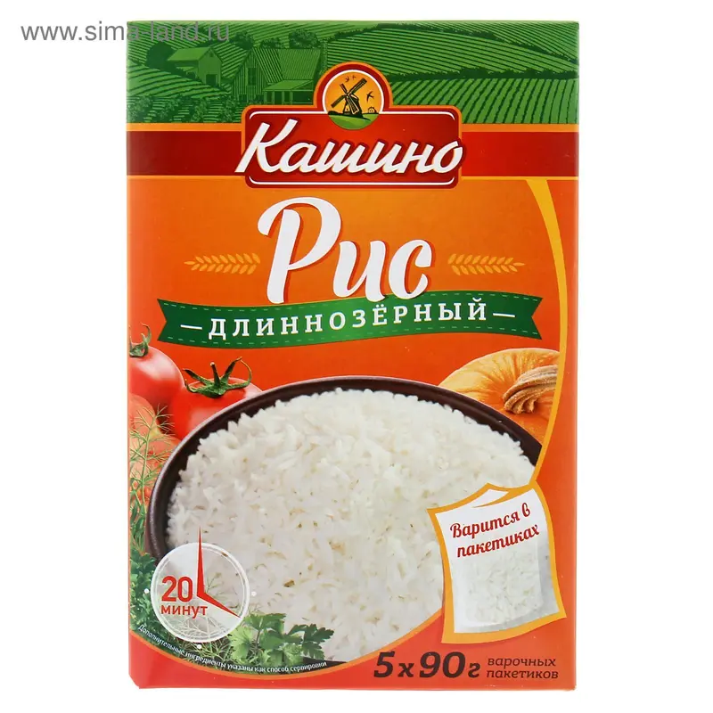 Крупа Кашино рис длиннозерный, 90 г