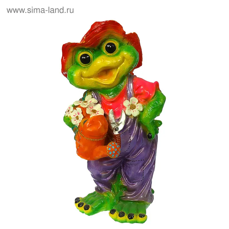 Садовая фигура "Лягушка-садовник"