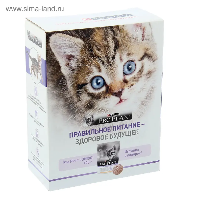 Акция! Сухой корм PRO PLAN для котят, курица/рис, 400 г + подарок