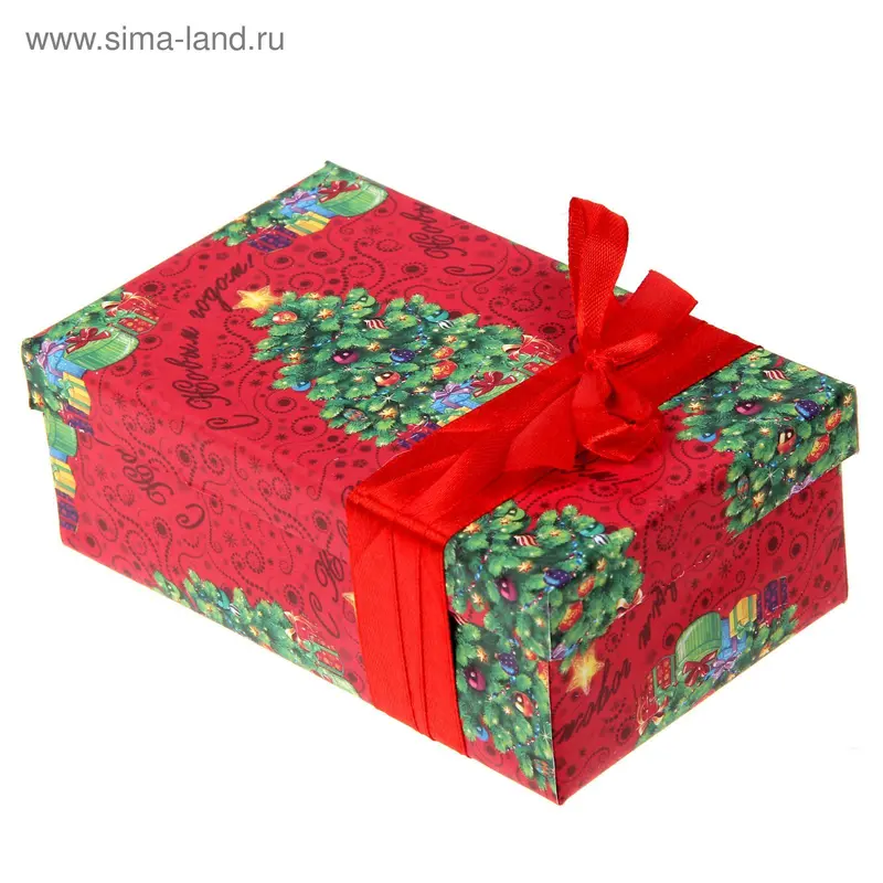 Набор для декорирования подарочной коробки "Нарядные елочки", 14 х 8,5 х 5 см