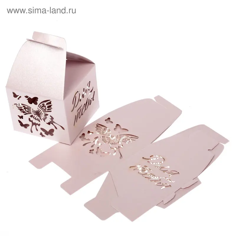 Бонбоньерка «Бабочки», 6 × 7 × 7 см