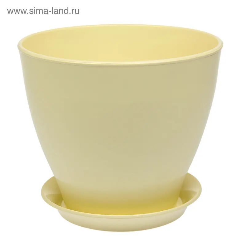 Кашпо "Ксения" глянец, молочный, 30 л