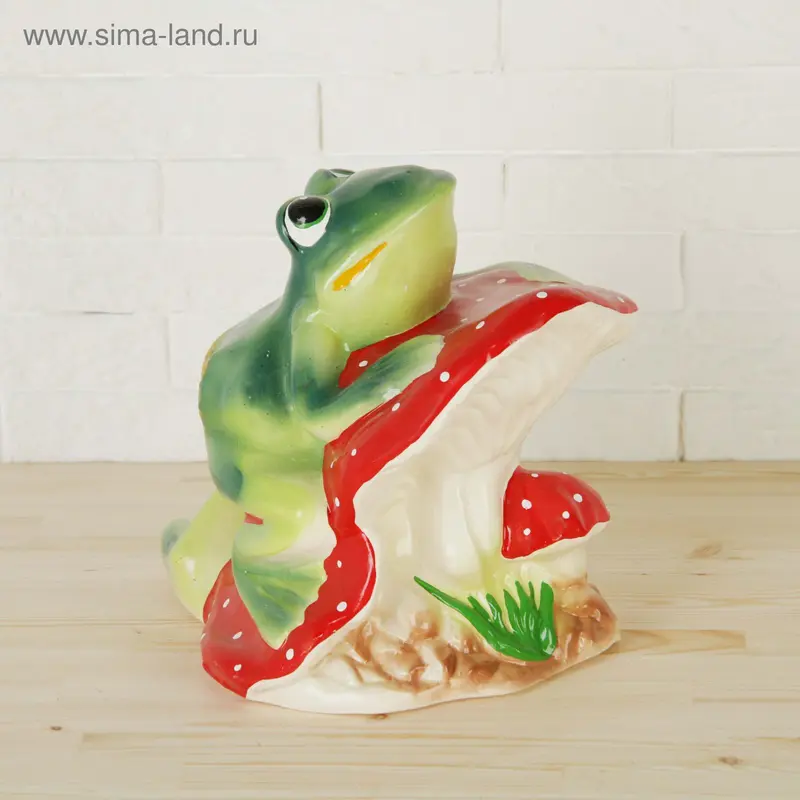 Садовая фигура "Жаба на мухоморе"